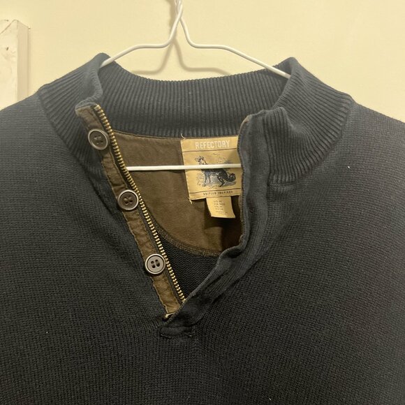 Refectory Mens Quarter zip button up - Picture 2 of 4